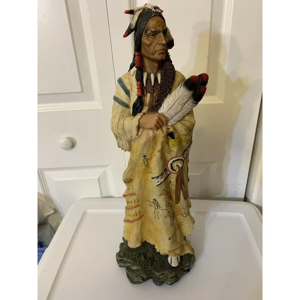 Native American Indian Resin Statue 21